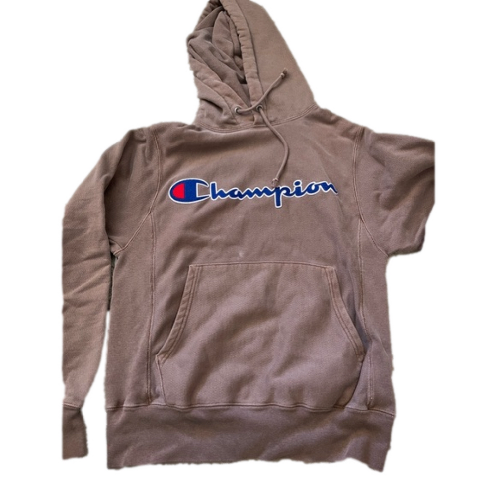 Brown/Taupe Champion Hoodie size small